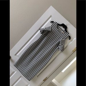 Calvin Klein/Striped Cold Shoulder Dress Sz 10